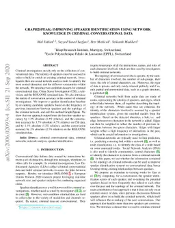 Graph2Speak: Improving Speaker Identification using Network Knowledge in
  Criminal Conversational Data