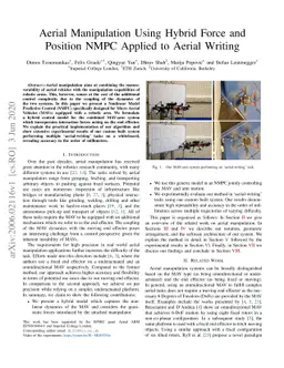 Aerial Manipulation Using Hybrid Force and Position NMPC Applied to
  Aerial Writing