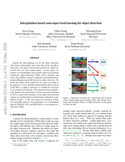 Interpolation-based semi-supervised learning for object detection