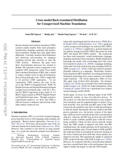 Cross-model Back-translated Distillation for Unsupervised Machine
  Translation