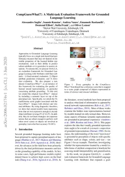 CompGuessWhat?!: A Multi-task Evaluation Framework for Grounded Language
  Learning