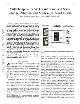 Multi-Temporal Scene Classification and Scene Change Detection with
  Correlation based Fusion
