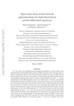 Space-time deep neural network approximations for high-dimensional
  partial differential equations