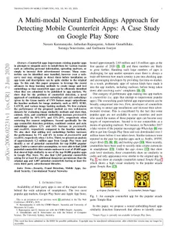 A Multi-modal Neural Embeddings Approach for Detecting Mobile
  Counterfeit Apps: A Case Study on Google Play Store