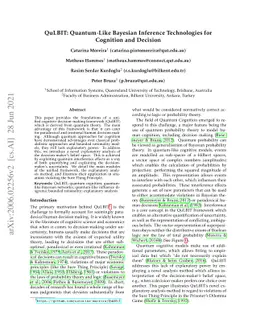 QuLBIT: Quantum-Like Bayesian Inference Technologies for Cognition and
  Decision