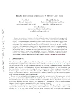 ExKMC: Expanding Explainable $k$-Means Clustering