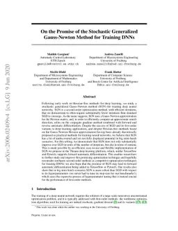 On the Promise of the Stochastic Generalized Gauss-Newton Method for
  Training DNNs