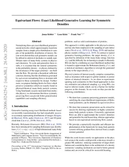 Equivariant Flows: Exact Likelihood Generative Learning for Symmetric
  Densities