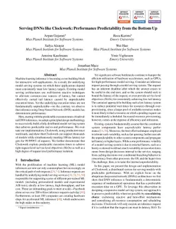 Serving DNNs like Clockwork: Performance Predictability from the Bottom
  Up