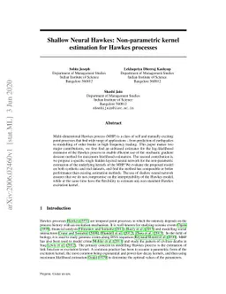 Shallow Neural Hawkes: Non-parametric kernel estimation for Hawkes
  processes