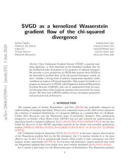 SVGD as a kernelized Wasserstein gradient flow of the chi-squared
  divergence
