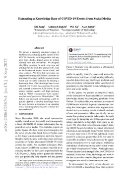 Extracting a Knowledge Base of COVID-19 Events from Social Media