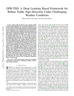 DFR-TSD: A Deep Learning Based Framework for Robust Traffic Sign
  Detection Under Challenging Weather Conditions