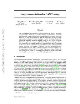 Image Augmentations for GAN Training