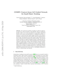 COMET: Context-Aware IoU-Guided Network for Small Object Tracking