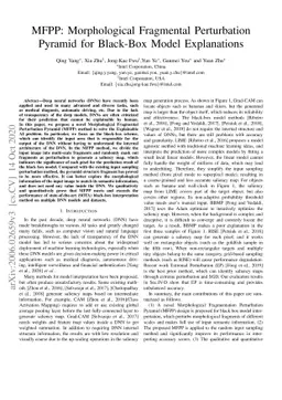 MFPP: Morphological Fragmental Perturbation Pyramid for Black-Box Model
  Explanations