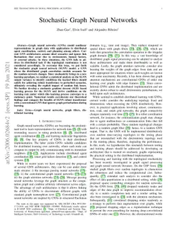 Stochastic Graph Neural Networks