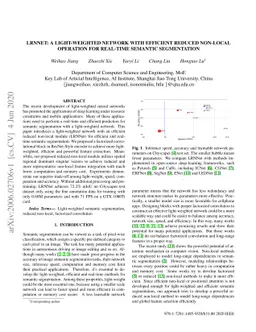 LRNNet: A Light-Weighted Network with Efficient Reduced Non-Local
  Operation for Real-Time Semantic Segmentation