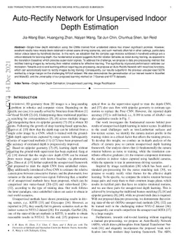 Auto-Rectify Network for Unsupervised Indoor Depth Estimation