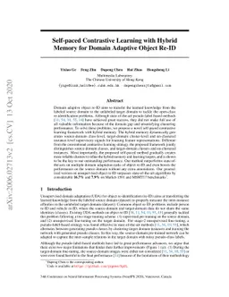 Self-paced Contrastive Learning with Hybrid Memory for Domain Adaptive
  Object Re-ID