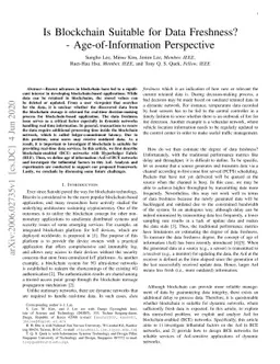 Is Blockchain Suitable for Data Freshness? -- Age-of-Information
  Perspective