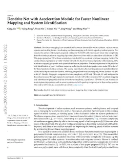 Dendrite Net with Acceleration Module for Faster Nonlinear Mapping and
  System Identification