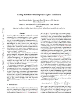 Scaling Distributed Training with Adaptive Summation