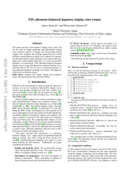 PJS: phoneme-balanced Japanese singing voice corpus