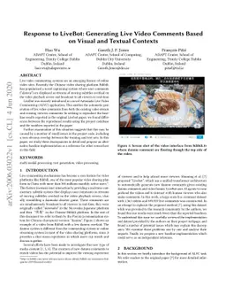 Response to LiveBot: Generating Live Video Comments Based on Visual and
  Textual Contexts