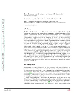 Deep learning-based reduced order models in cardiac electrophysiology