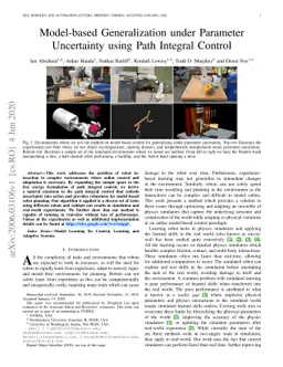 Model-Based Generalization Under Parameter Uncertainty Using Path
  Integral Control