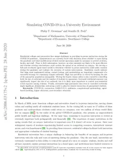Simulating COVID-19 in a University Environment