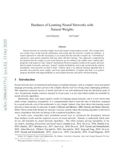 Hardness of Learning Neural Networks with Natural Weights