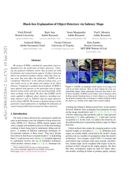 Black-box Explanation of Object Detectors via Saliency Maps
