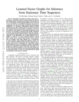 Learned Factor Graphs for Inference from Stationary Time Sequences