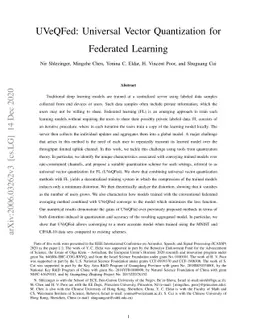 UVeQFed: Universal Vector Quantization for Federated Learning
