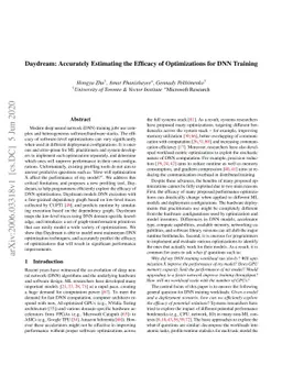 Daydream: Accurately Estimating the Efficacy of Optimizations for DNN
  Training