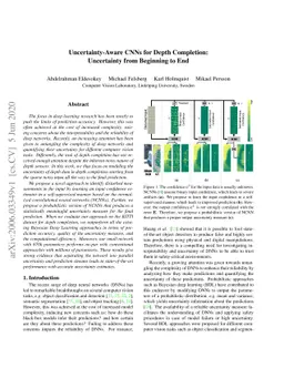 Uncertainty-Aware CNNs for Depth Completion: Uncertainty from Beginning
  to End