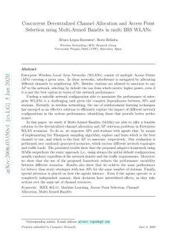 Concurrent Decentralized Channel Allocation and Access Point Selection
  using Multi-Armed Bandits in multi BSS WLANs
