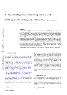 Nested sampling cross-checks using order statistics