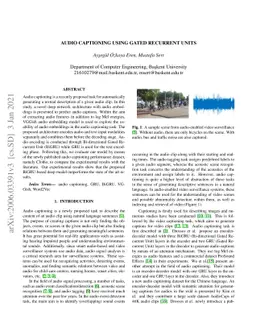 Audio Captioning using Gated Recurrent Units