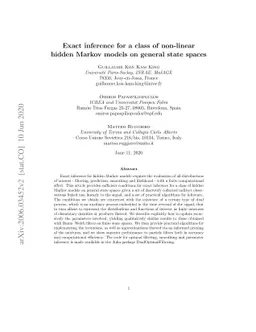 Exact inference for a class of non-linear hidden Markov models on
  general state spaces