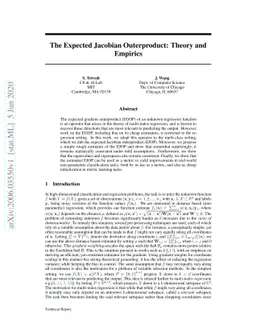 The Expected Jacobian Outerproduct: Theory and Empirics