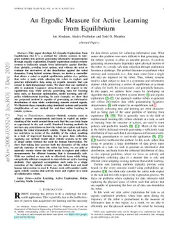 An Ergodic Measure for Active Learning From Equilibrium