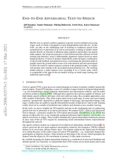 End-to-End Adversarial Text-to-Speech