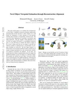 Novel Object Viewpoint Estimation through Reconstruction Alignment
