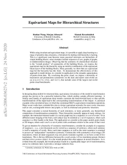 Equivariant Maps for Hierarchical Structures