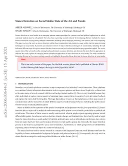 Stance Detection on Social Media: State of the Art and Trends