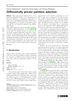 Differentially private partition selection