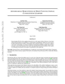 Adversarial Robustness of Deep Convolutional Candlestick Learner